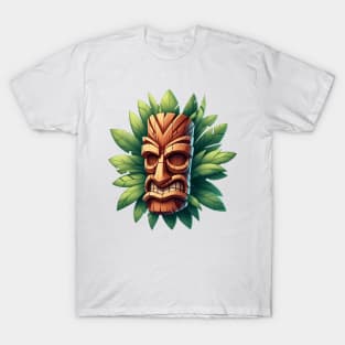 Tiki Mask Illustration T-Shirt